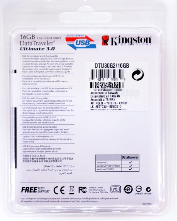 Kingston DataTraveler Ultimate USB 30 16GB Box Back