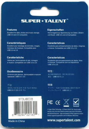 Super Talent Express DUO USB 30 16GB Box Back